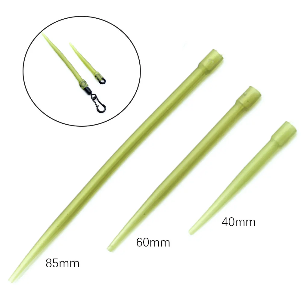 20pcs Carp Fishing Accessories Hair Rig Hooklink Anti Tangle Sleeve Rubber Tubing For Carp Rig Swivels Fishing Sleeve End Tackle