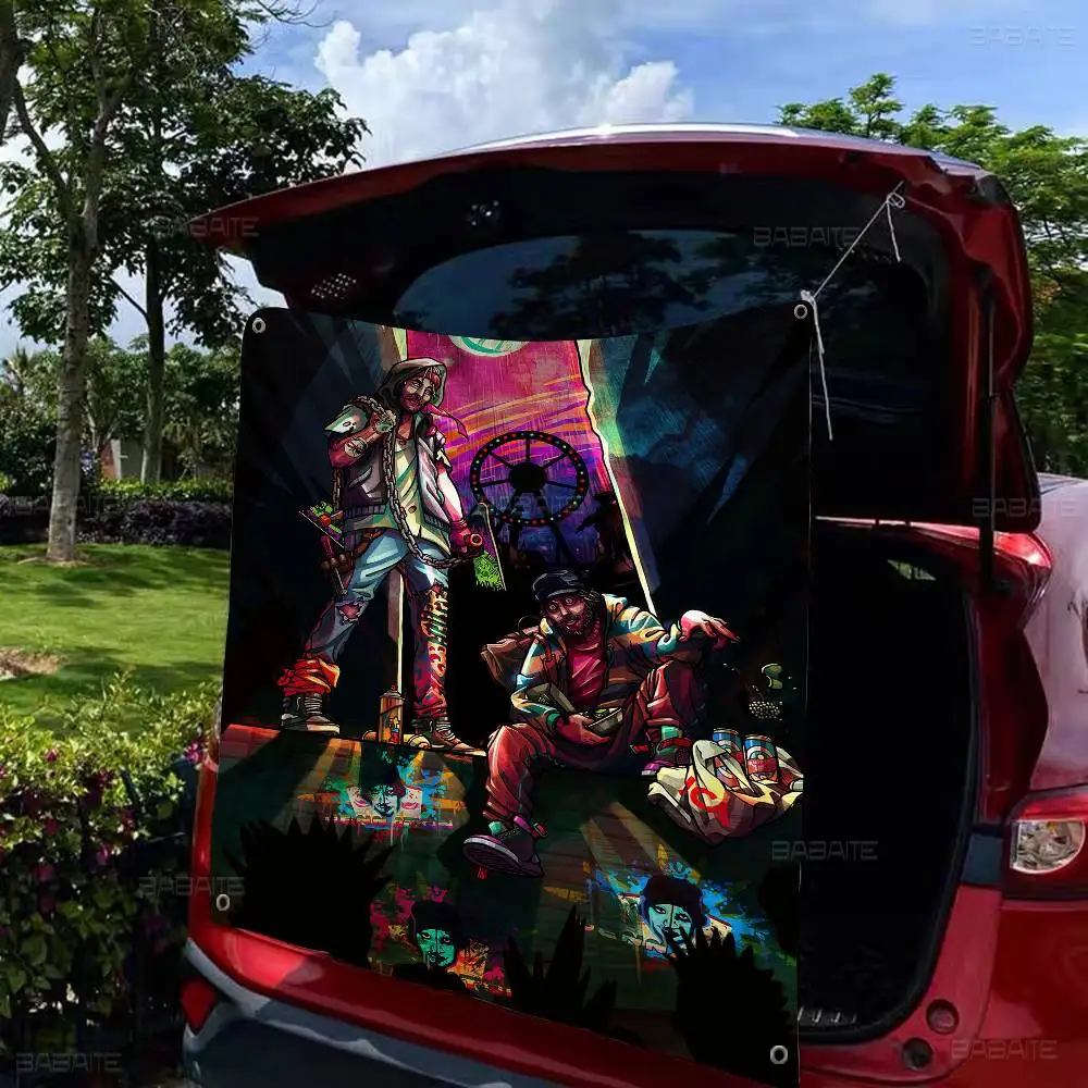 Hotline Miami Video Game Creative Pattern Hanging Flag Polyester Printed Banner Hand Pulled Flag
