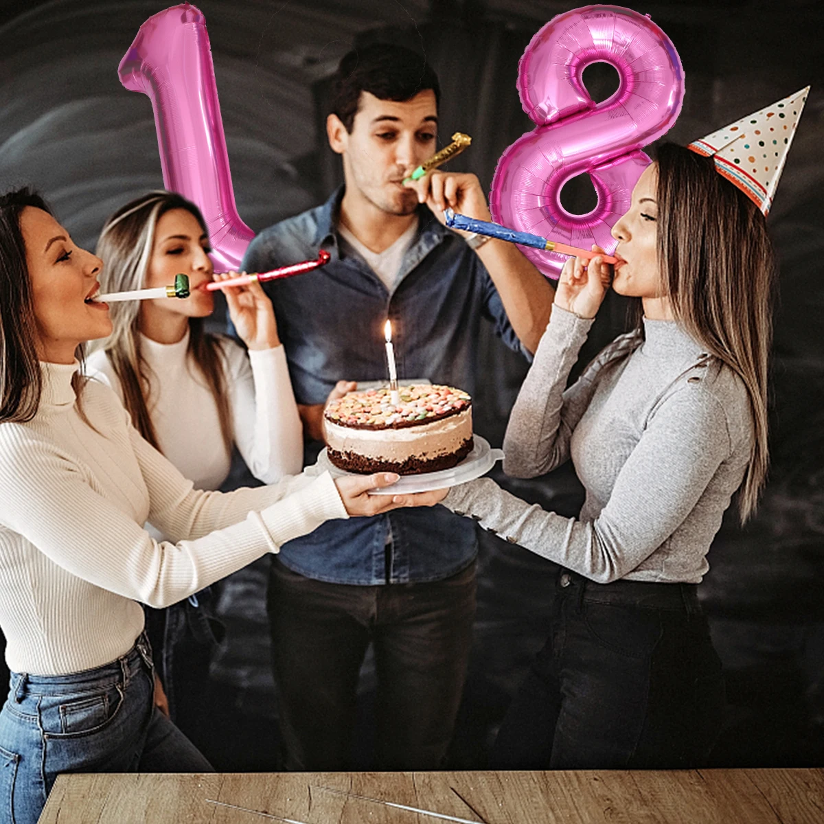 

40 Inch Aluminum Foil Number Balloon Balloons Birthday Party Giant 1 Decorative