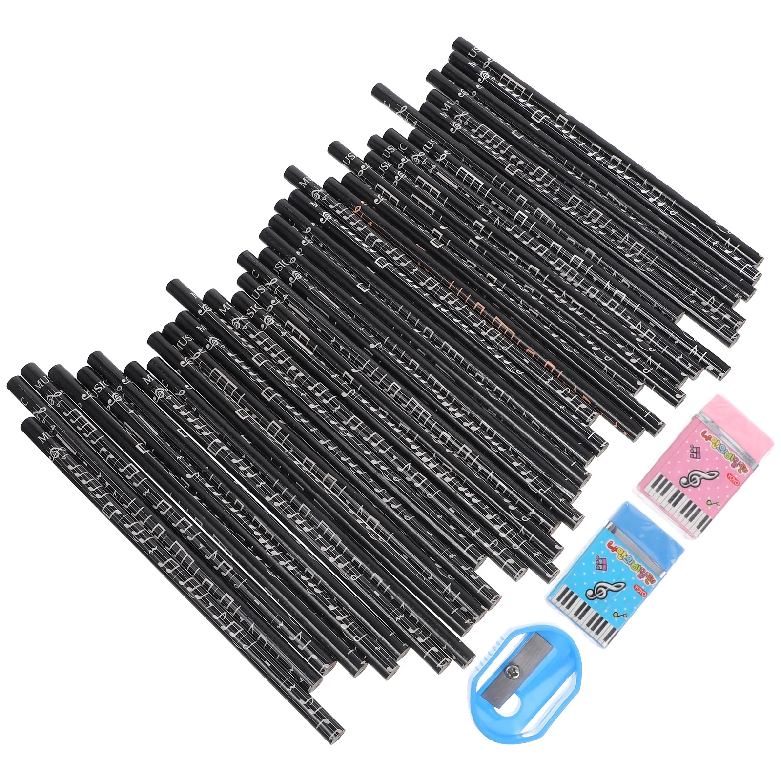 

36 Pcs Musical Pencil Board Kids Stationary Notes Handwriting Pencils Office Eraser Stuff Student