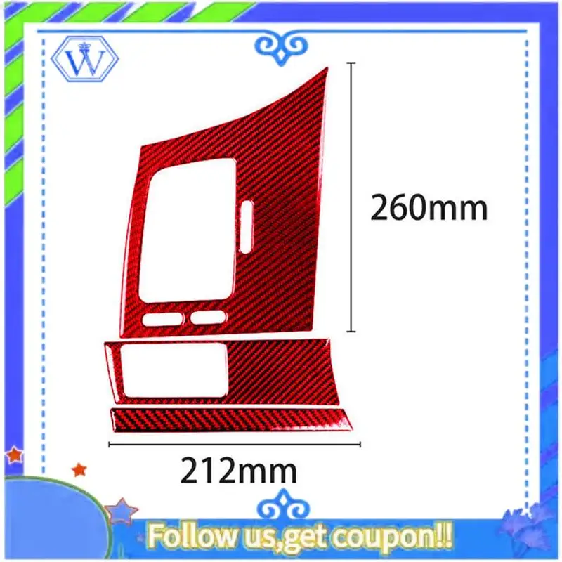 3 шт., красная накладка на приборную панель со стороны водителя из углеродного волокна для Honda Civic 8-го поколения, запасные части, аксессуары, детали