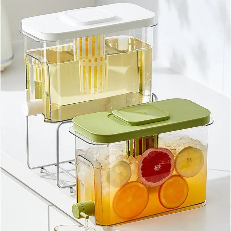

Cold Drink Dispenser Tea Container With Spigot Leakproof Fridge Drink Dispenser Kitchen Counter Use For Hot And Cold Beverage