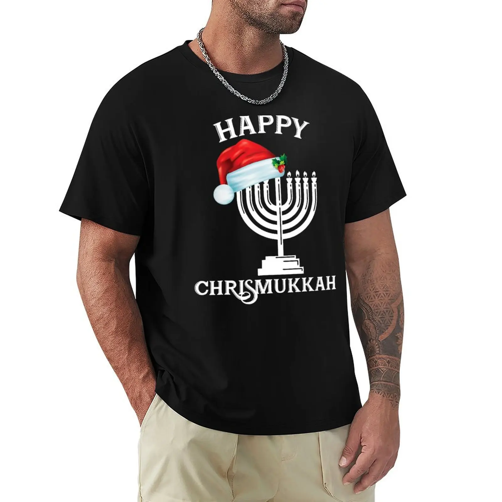

Happy Chrismukkah Funny Hanukkah and Christmas Gift T-Shirt blanks essential t shirt big and tall t shirts for men