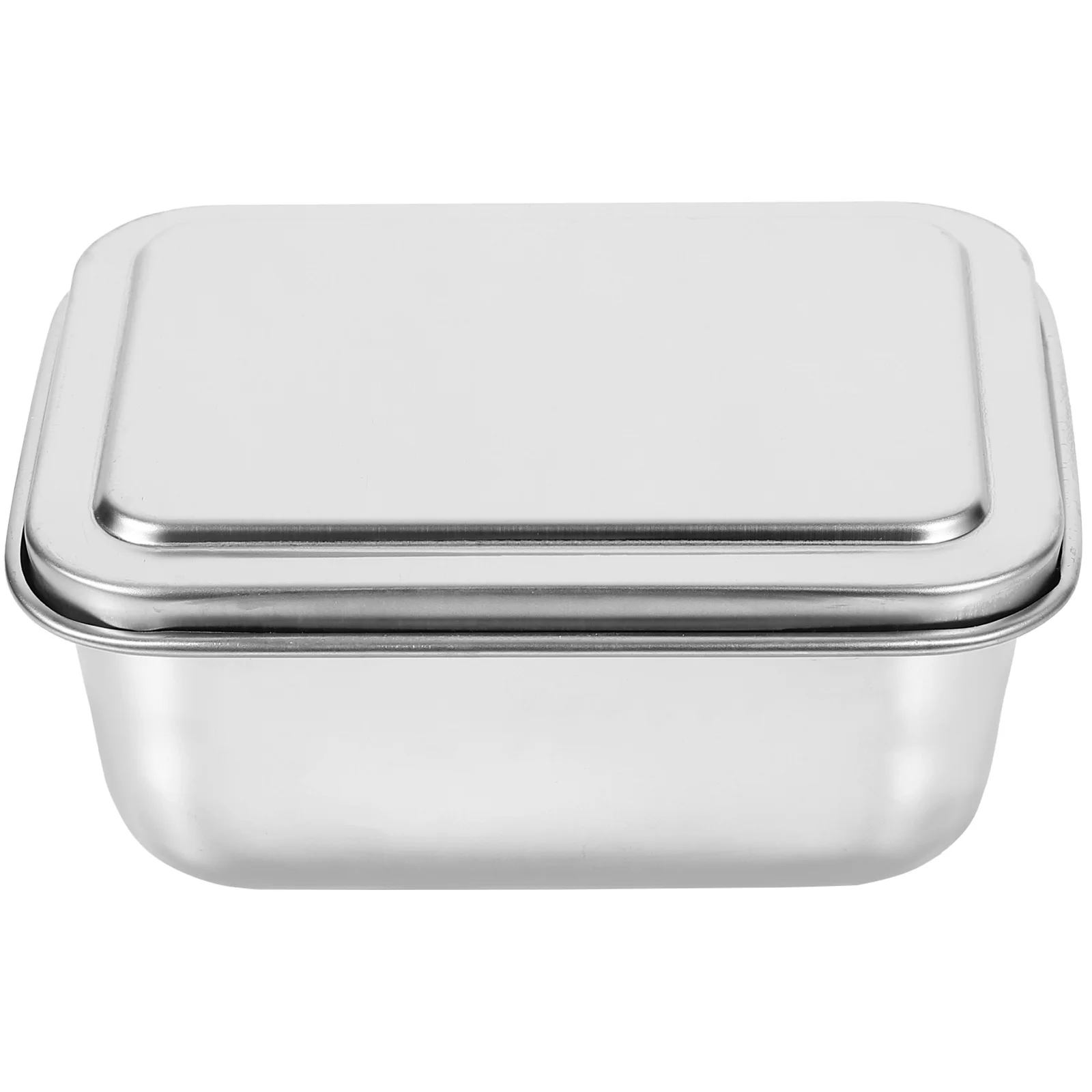 

Stainless Steel Baking Pan Square Flat Baking Mold Lid Cake Pan Tiramisu Mold Storage Box Cookie Gift Container