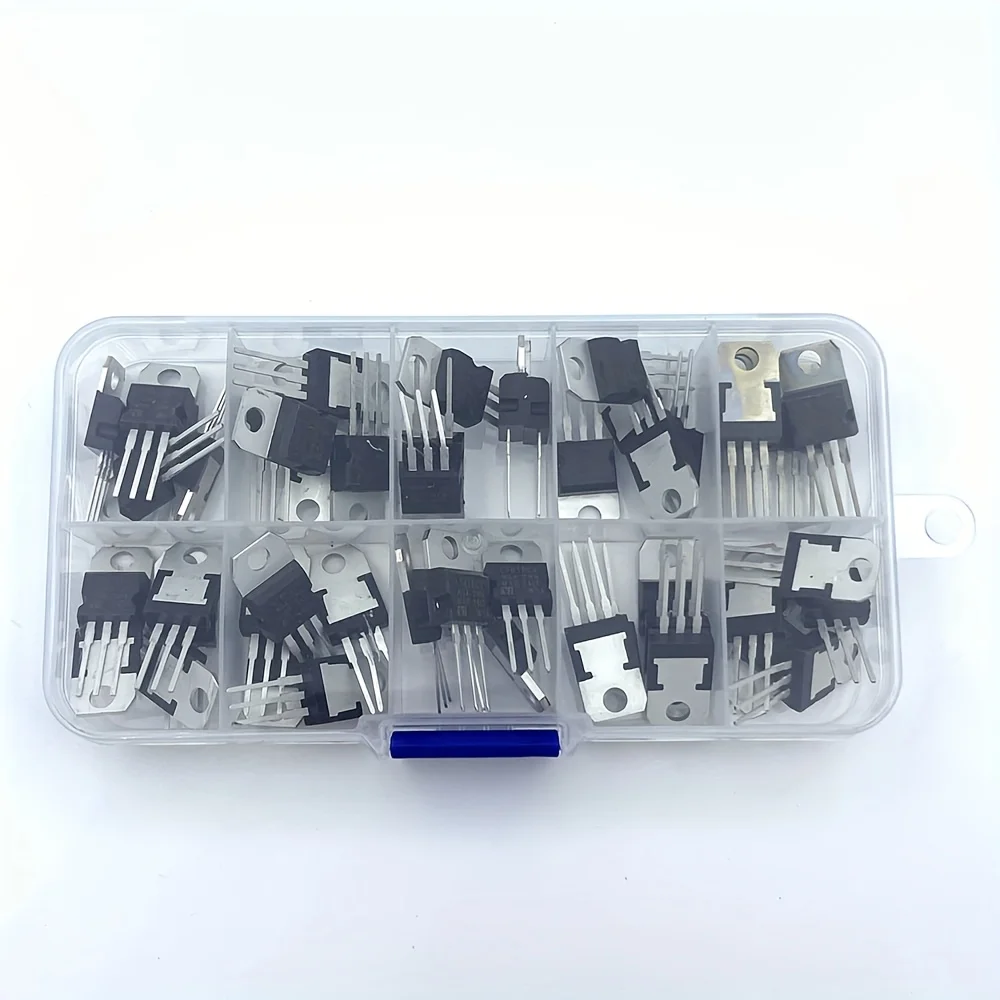 Lm317t l7805 l7806 l7808 l7809 l7810 l7812 l7815 l7818 l7824 Transistor-Sortiments kit 10 Wert * 5 stücke 50 stücke Spannungs regler box