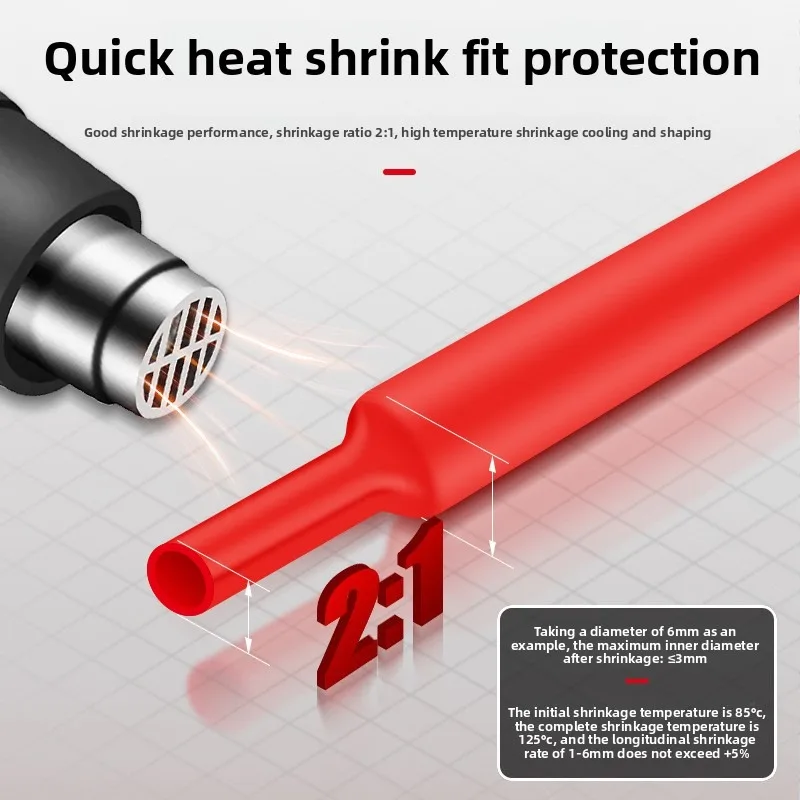 127‑560Pcs Heat‑Shrink Tubing Kit, Electrical Wire Cable Insulation Heat Shrink Sleeving Tube Assortment for Wiring Repair