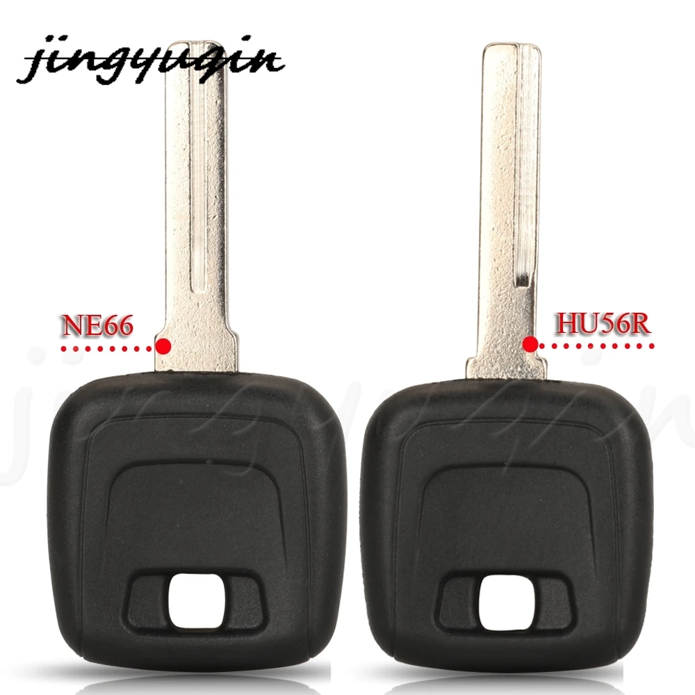 jingyuqin Replacement Transponder Car Key For Volvo S40 V40 D30 S60 S80 XC90 XC60 Blank Key Case Fob Uncut NE66/HU56R Blade