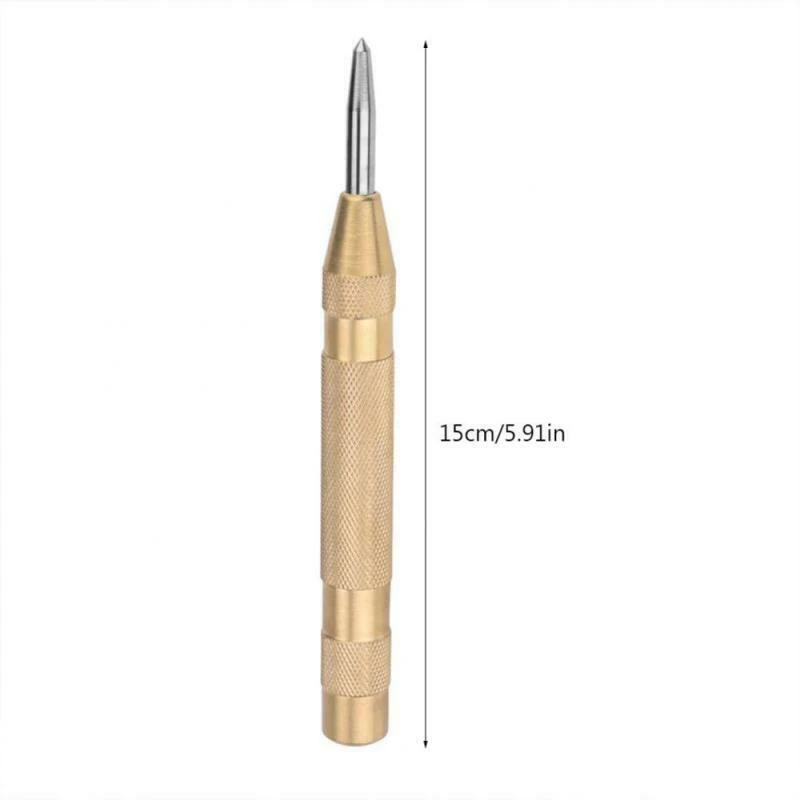 

ABLU-2Pcs Heavy Duty Automatic Center Pin Punch Spring Loaded Metal Wood Press Dent Marking Starting Holes Tool