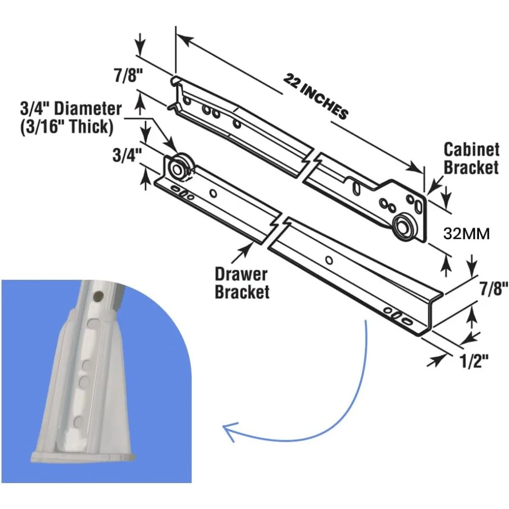 Gezichtsframe en frameloze kastglaasjes, 22 inch eurostijl, 10 stuks, capaciteit 75 lbs, koudgewalst staal, gepoedercoat