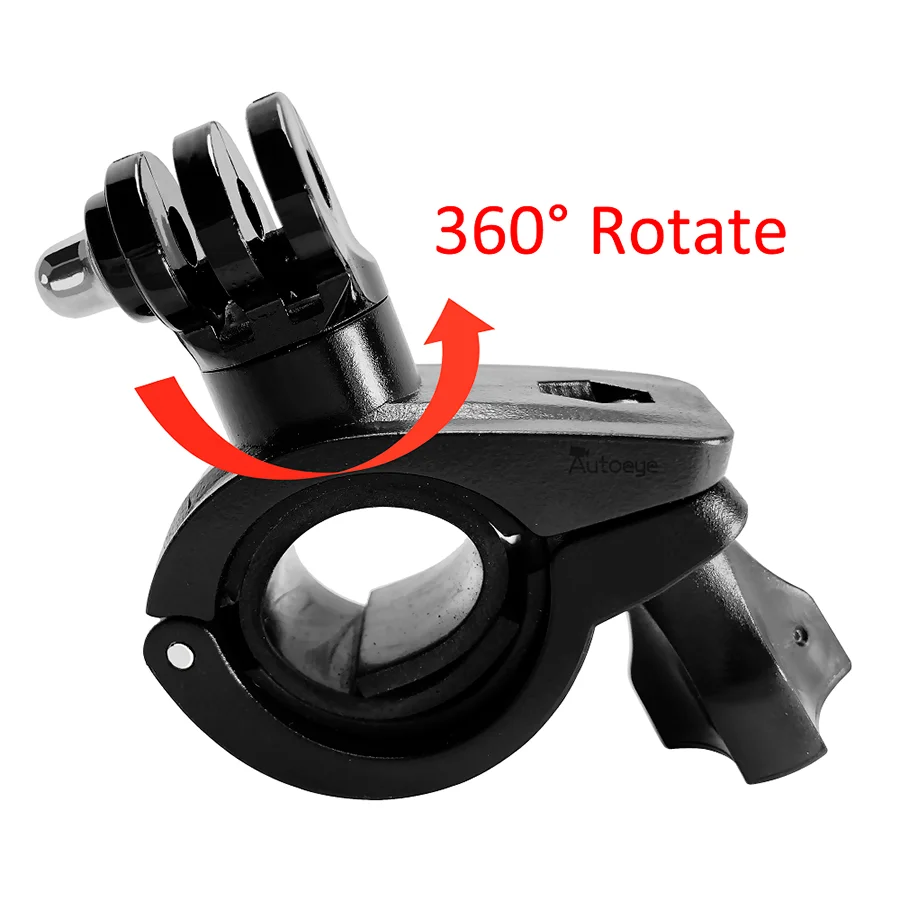 360 Degree Rotation Bike Bicycle Motorcycle Handlebar Handle Bar Mount Holder For Gopro Hero 12 11 10 9 SJCAM Camera Accessories