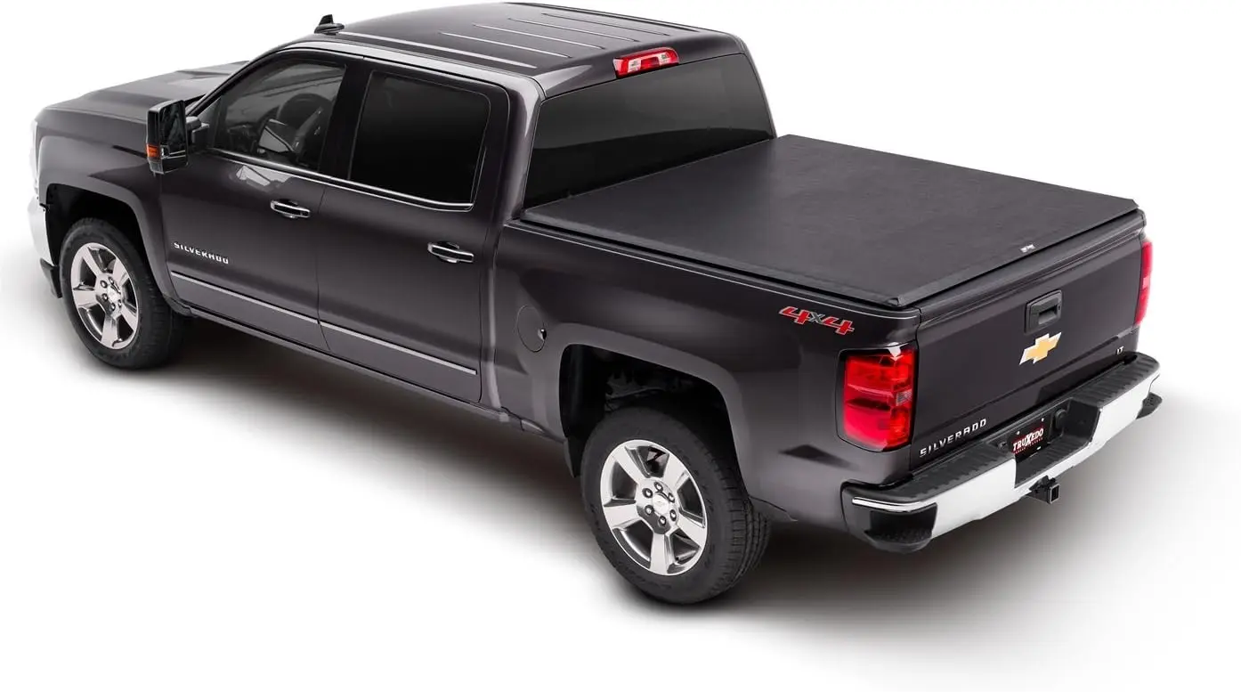 Cubierta de tonneau para cama de camión enrollable suave | 272401 |   Se adapta a 2019 - 2024 Chevy/GMC Silverado/Sierra, con portón trasero MultiPro/Flex