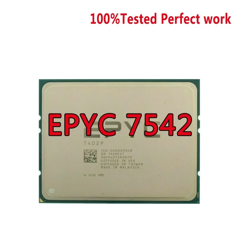 EPYC CPU 7542 2.9GHz 64M cache 225W 2666V 32Cores 64threads Processor SP3 LGA4094 Socket 3.2GHz Overclock For Supermicro H11DSI