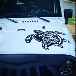 Sea Turtle with Mandala Flower Car Sticker Decal for Auto Hood Truck Offroad Caravan Camper Rv Vinyl Decor