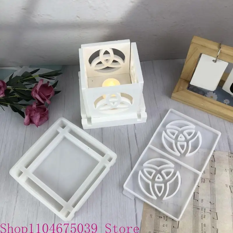 

5asd Practical Candlesticks Making Mold Sturdy Silicone Mold Set for Crafting Knot Holders, Easy to Use