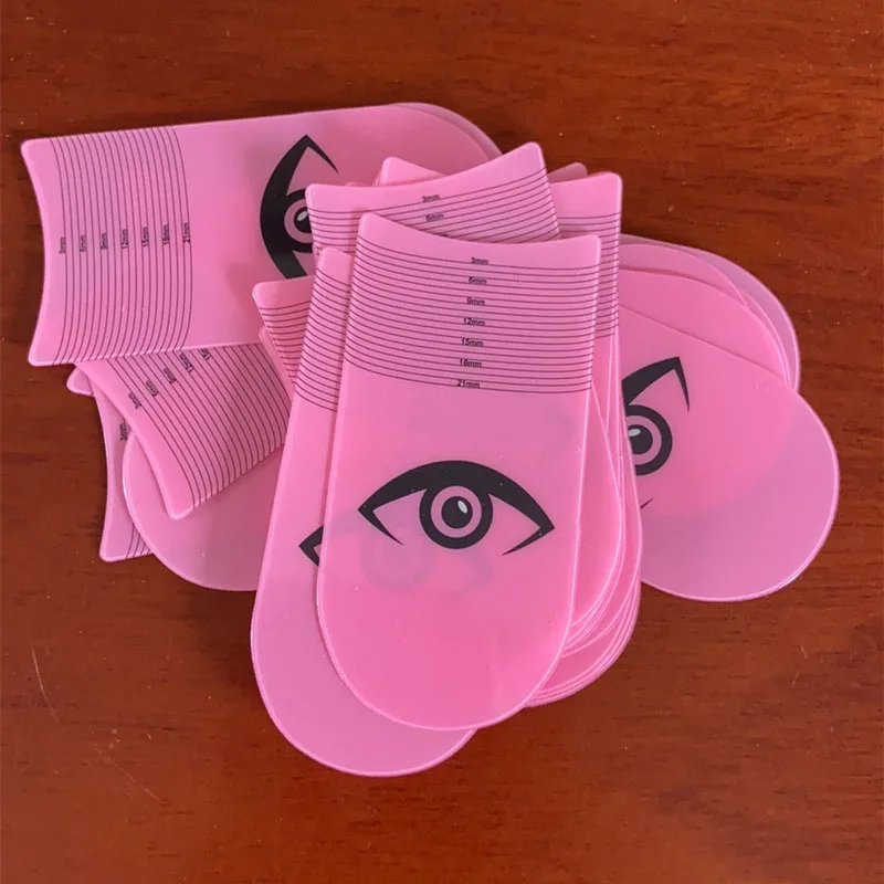 5/10PCS Eyelash Length Measuring Ruler Portable Eyebrow Soft Plastic Ruler Makeup Tool Eyelash Extension Growth Accessory