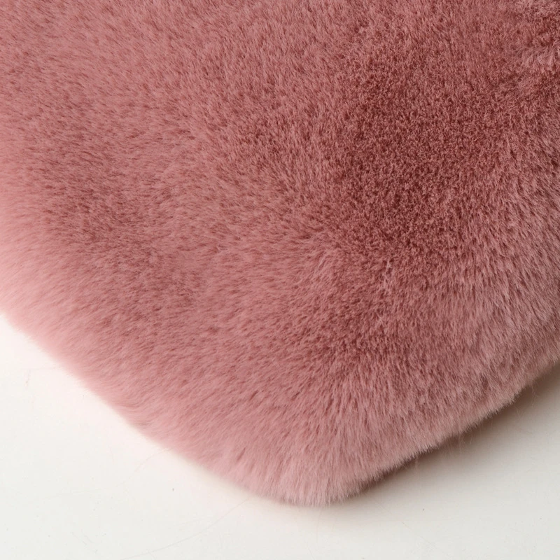 Mode frauen Herzförmige Handtaschen Nette Kawaii Faux Pelz Umhängetaschen Geldbörse Plüsch Kette Schulter Tasche Dame Handtasche – Detail 21