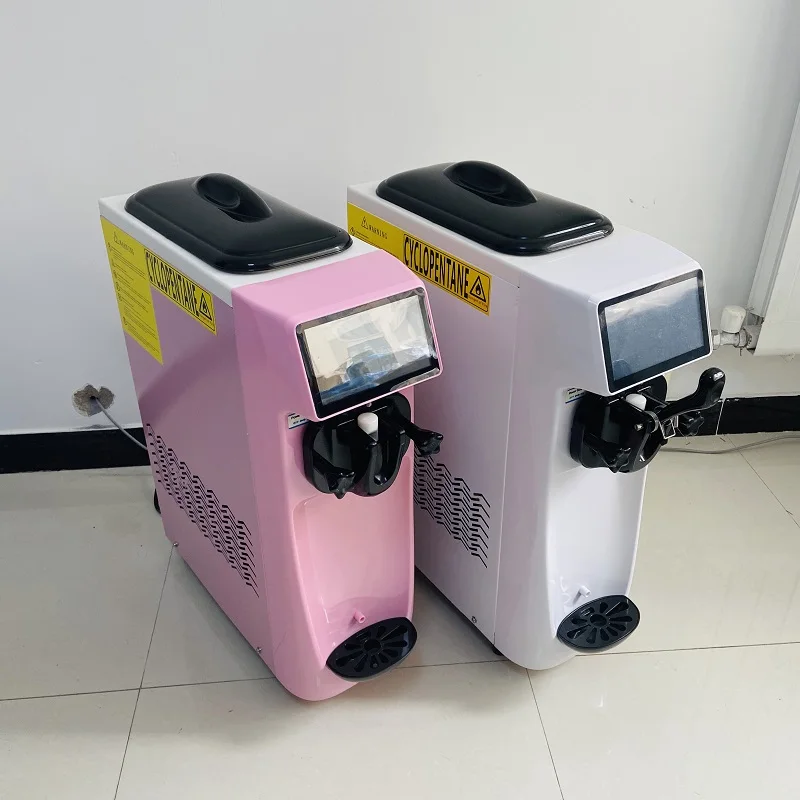 High productivity desktop single flavor ice cream machine commercial 10-12 L/H production capacity multifunctional frozen yogurt