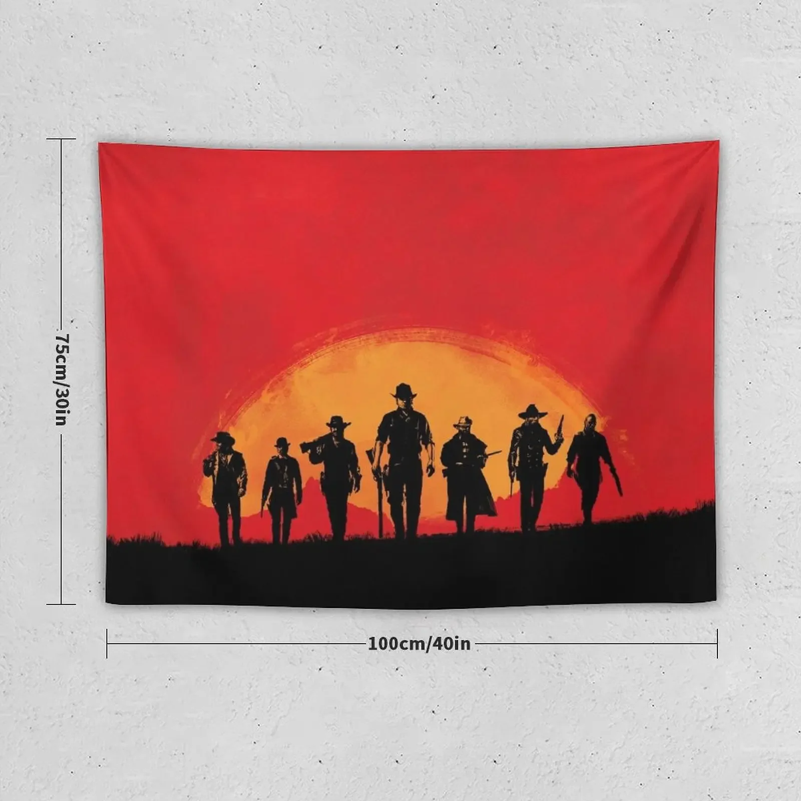 Red Dead Redemption Fan Art Tapestry Kawaii Room Decor Decoration Room Decorative Wall Tapestry