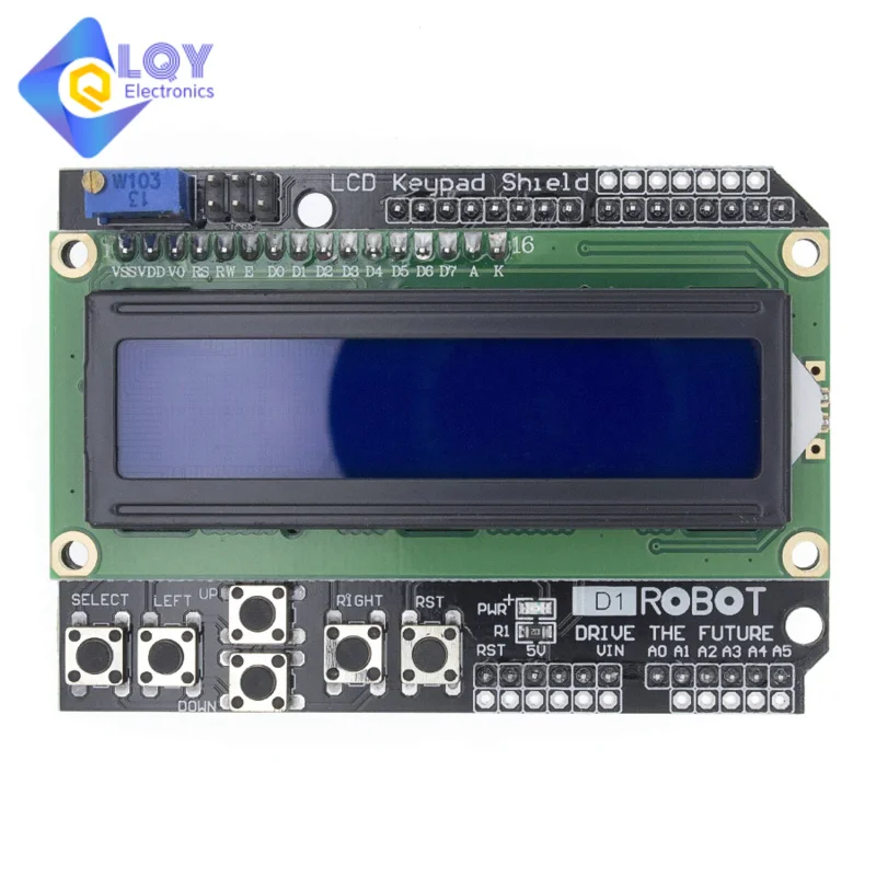 LQY perisai Keypad LCD LCD1602 LCD 1602 Tampilan modul layar biru UNTUK Arduino
