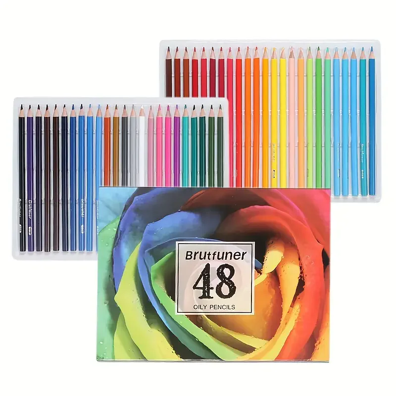 Brutfuner 48/72/120/160/180 Farben Ölfarbstift-Set für Kunstzeichnungen, Spezialfarbstifte – Detail 5