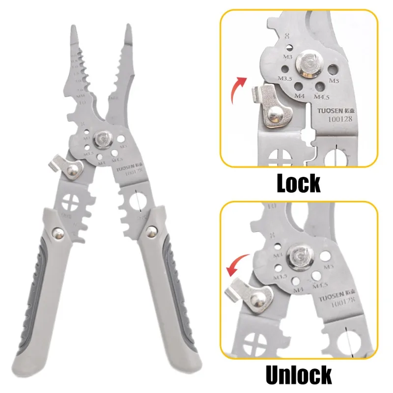 New Multifunctional Wire Crimper Pliers Cable Cutter Adjustable Automatic Electrical Wire Stripper Stripping Terminal Hand Tools