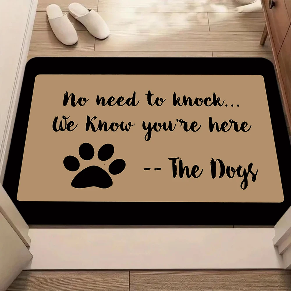 Pet Lover Paw Print Door Mat Home Sweet Home Funny Quote Love Pattern Non-Slip Entrance Mat for House Decor