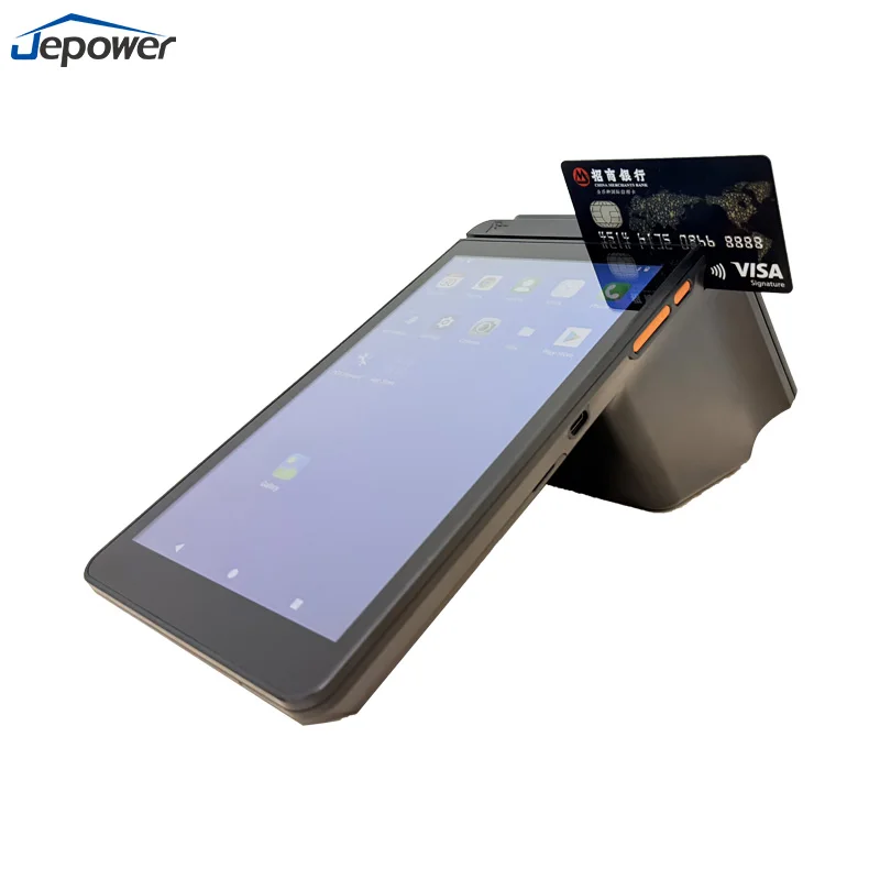 POS Portátil Android 15 de 8 Polegadas com Impressora de 80mm, NFC, Câmera e Bluetooth para Sistema de Pedidos com Código QR em Restaurantes