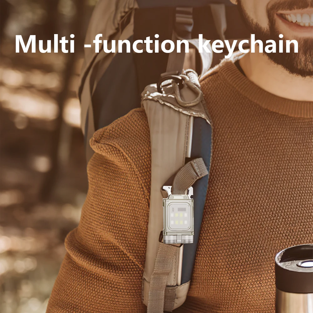 1pc Smiling Shark TIP-062 MINI torcia a LED, torcia portatile protettiva, luce flash a lunga durata ricaricabile per esterni