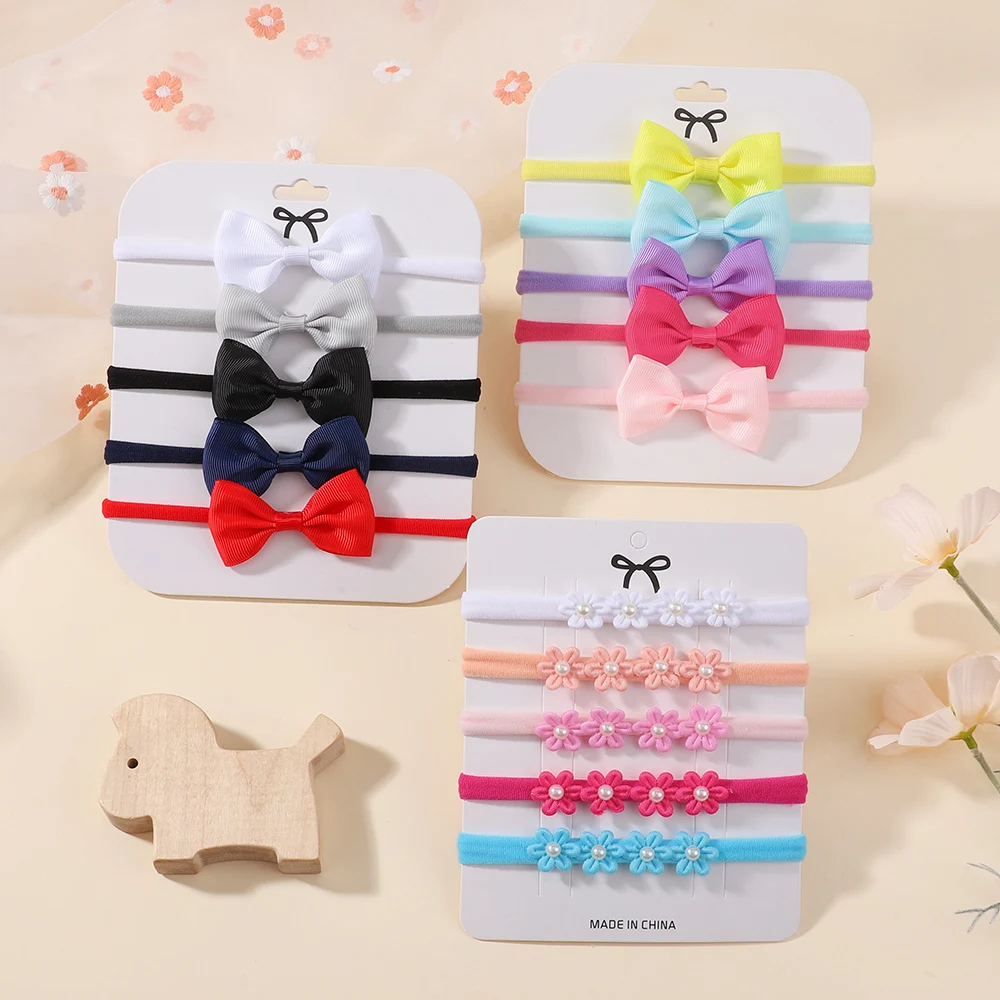15Pcs Baby Mädchen Bögen Stirnbänder Set Weiche Elastische Blume Haarbänder Für Neugeborene Kleinkind Nette Kinder Headwear Haar Zubehör