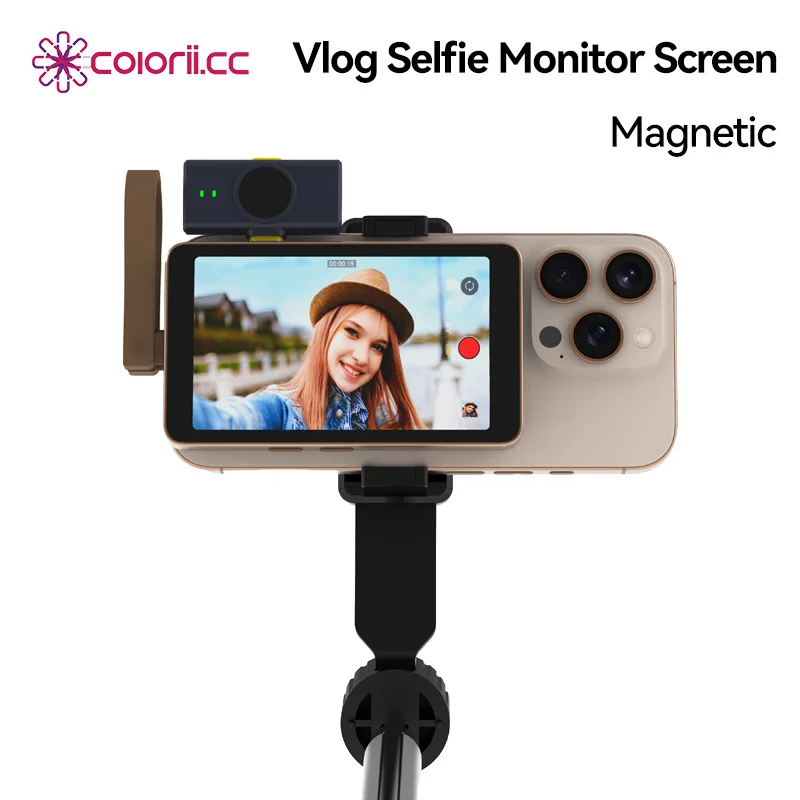 

Magnetic Vlog Selfie Monitor Screen for iPhone15 16 pro MAX XIAOMI13 14 Ultra Huawei HONOR Samsung S24 S25 Ultra