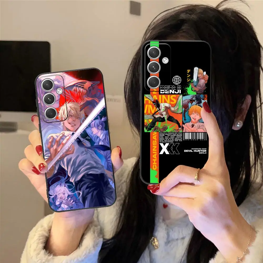 

Чехол для мобильного телефона с изображением бензопилы Anime Man для Samsung Galaxy S25 S24 S23 S22 S21 S20 Note20 Plus FE, ультрацветный защитный чехол