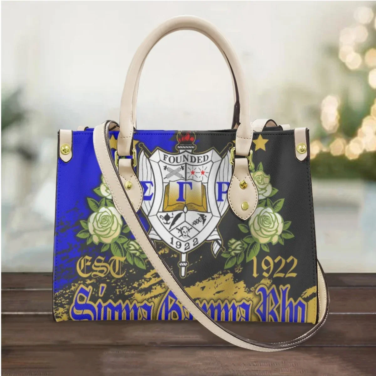 

Women Fashion Shoulder Bag Sigma Gamma Rho Print Luxury Pu Leather Handbags Teen Street Casual Messenger Bag Female Bolsos Mujer