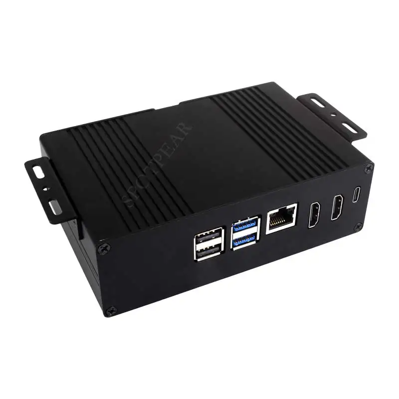 Raspberry Pi 5 Box Case Kit-C PCIe to M.2 NVMe SSD All Ports To Pi's USB Side