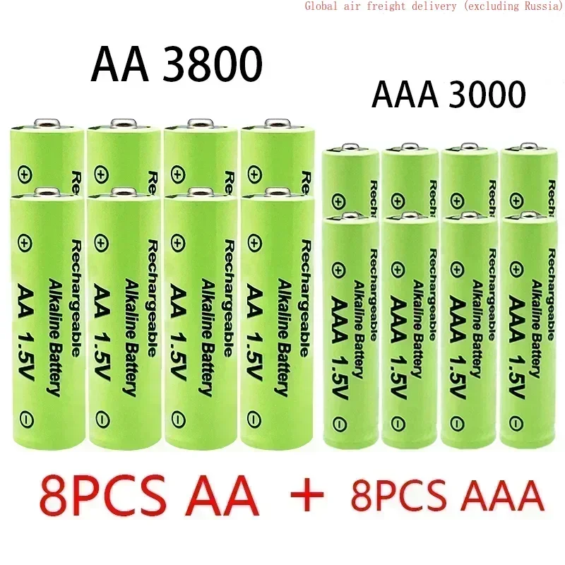 Discounted 1.5V AA-AAA NI MH rechargeable alkaline battery 3800-3000mAh flashlight, toy, clock, remote control,etc. with charger