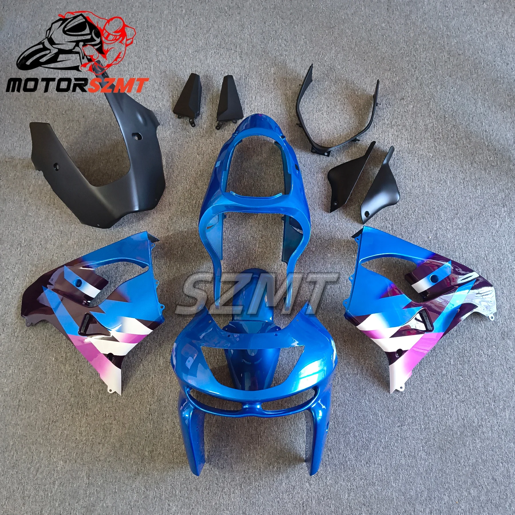 Top-rated Motorcycle Fairing Kits for Kawasaki ZX9R ZX 9R ZX-9R 1998 1999 98 99 Injection ABS Colorful Bodywork Set Replacement