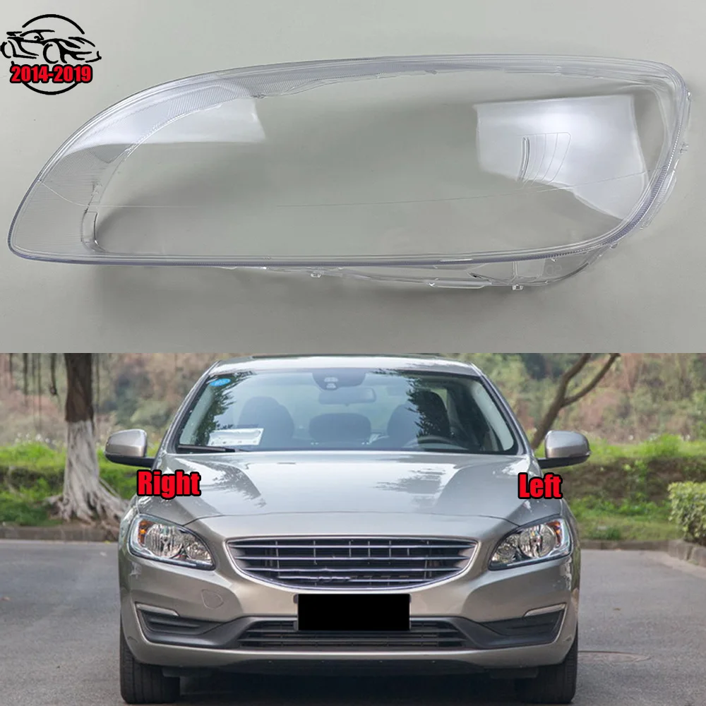 

For Volvo V60 S60 S60L 2014 2015 2016 2017 2018 2019 Headlamp Transparent Lampshade Shell Masks Headlight Cover Lens Plexiglass