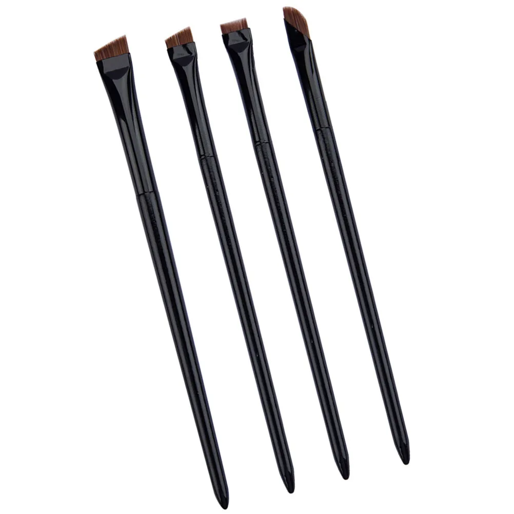 1세트 아이라이너 브러쉬 세트 얇고 평평한 사선 디자인 눈썹 및 눈 화장용 견고한 나일론 브러쉬 여성용 도구