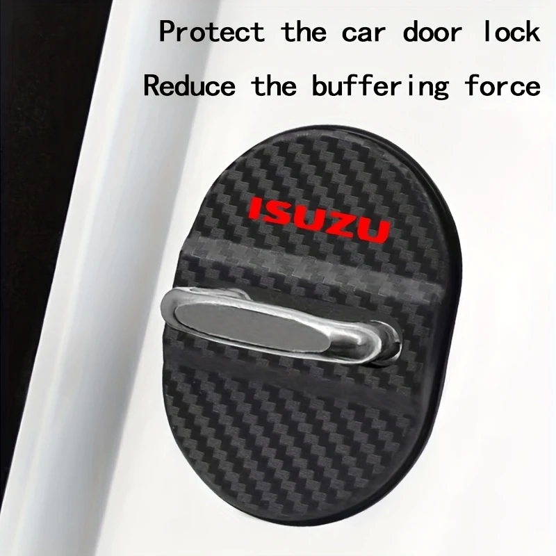 Car door lock protection covers and shock-absorbing soundproof pads for Isuzu D-MAX, WFR, VAN, NFR, ATV, and TROOPER vehicles