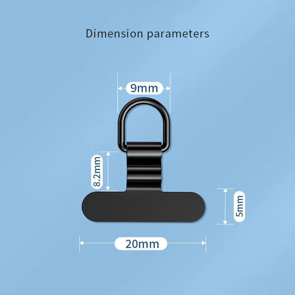 Ultra-thin Phone Lanyard Tab Double Buckle Gasket Metal Phone Lanyard Clip Patch Anti-fall Anti-lost Phone Case Hanging Rope