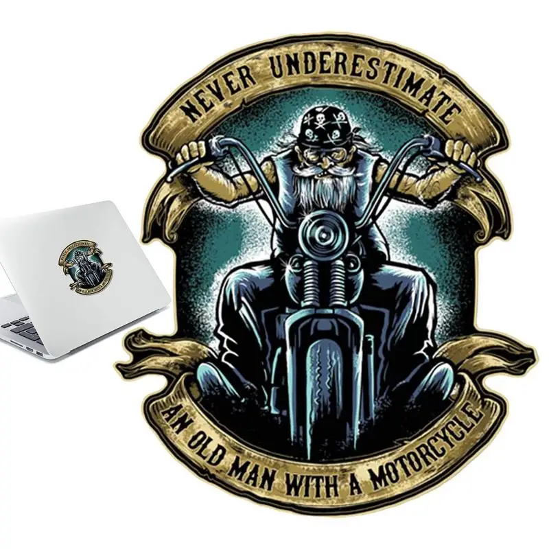 Motorcycle Stickers Motorcycle Helmets Stickers Car Stickers Never Underestimate An Old Man With A Motorcycle Creative Sticker