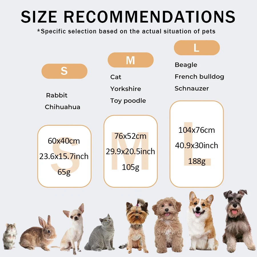 超柔らかふわふわプレミアムペットブランケット フランネル 小熊柄プリント 犬子犬猫用 冬用暖かいペットギフト(3サイズ)