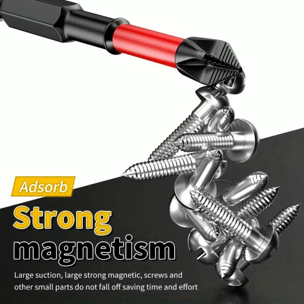 KATWAY Magnetic Anti-shock Cross Batch Head High Hardness Non-Slip Impact Bits Screwdriver Set 25/50/65/70/90mm HH-AA243