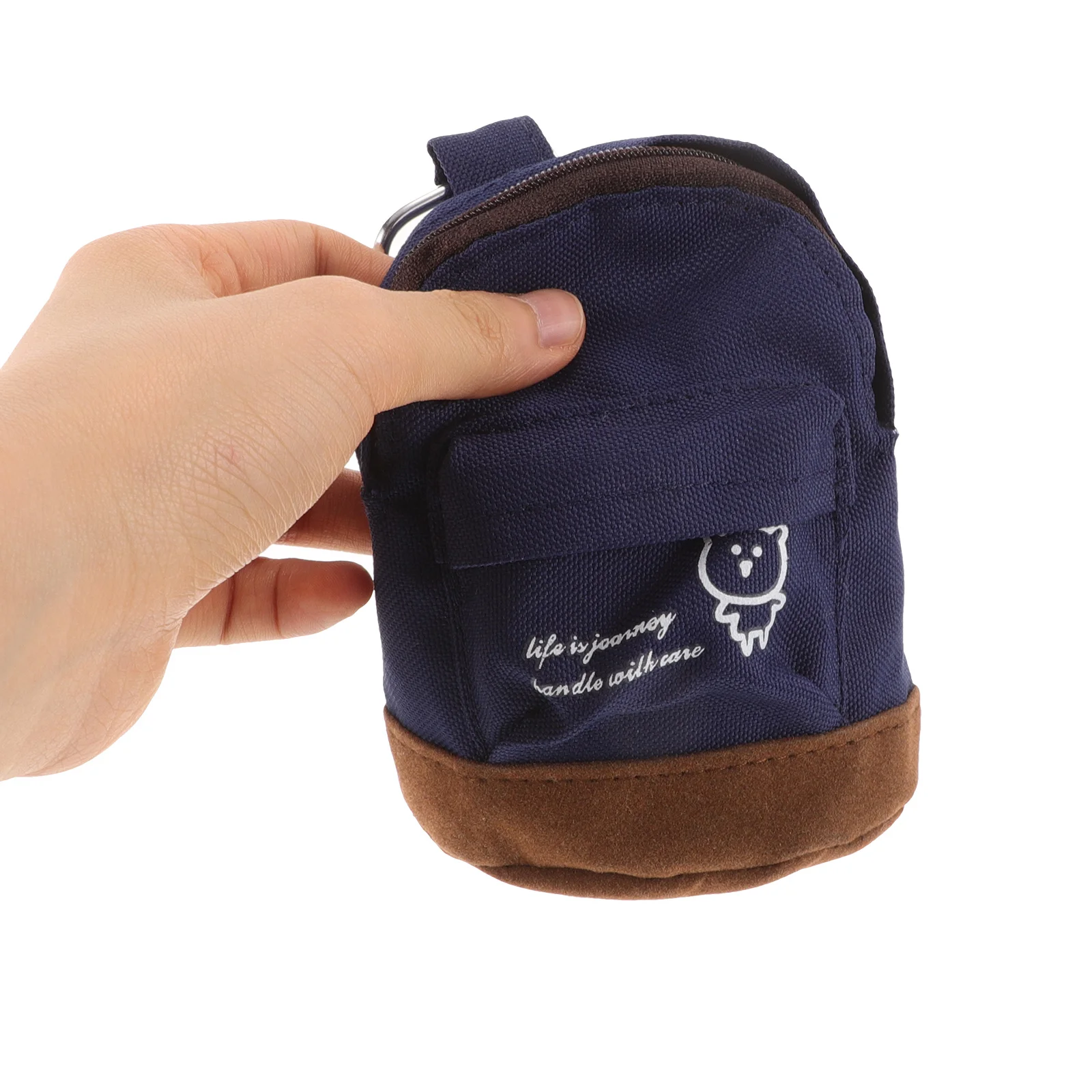 

Small Flower Design Canvas Coin Purse for Mini Backpack Hand Pouch Organizer for Cosmetics Keys Cards Washable Portable