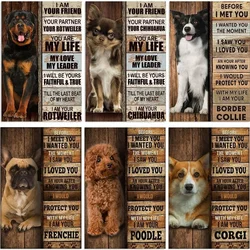 Dog Quotes Diamond Painting for Adults,5D Diamond Art for Kids Beginner,DIY Full Drill,Chihuahua Corgi Poodle Picture Gem Art