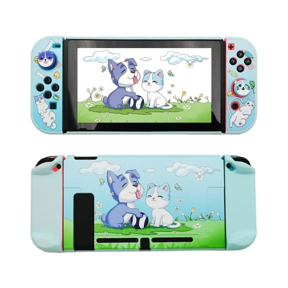 Case For Nintendo Switch OLED/NS Accessorie Joycon Rocker Cap 4pcs Cartoon Protect Case Cover For Switch Accessorie Console Game