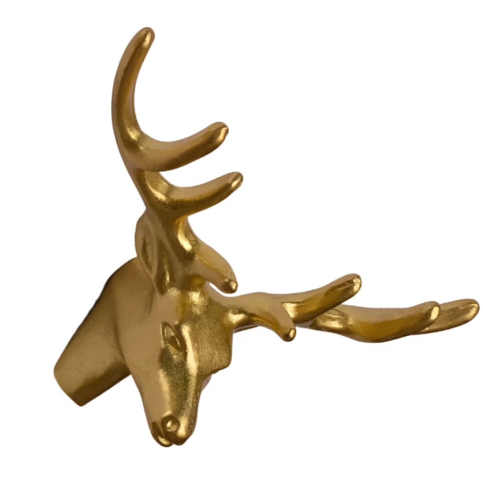 

Brass Deer Head Drawer Pull Handle For Kitchen Bathroom Cabinet Furniture Hardware Small Animal Knob Retro Decorative