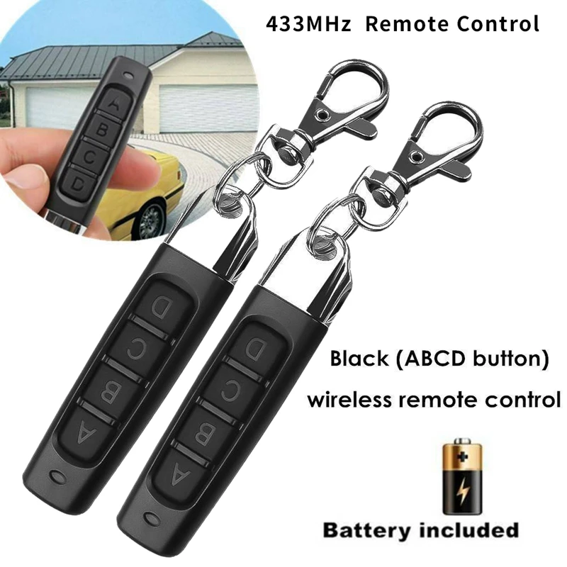 AU04 -433MHZ Remote Control Garage Gate Door Opener Remote Control Duplicator Clone Cloning Code Car Key(4PCS)A