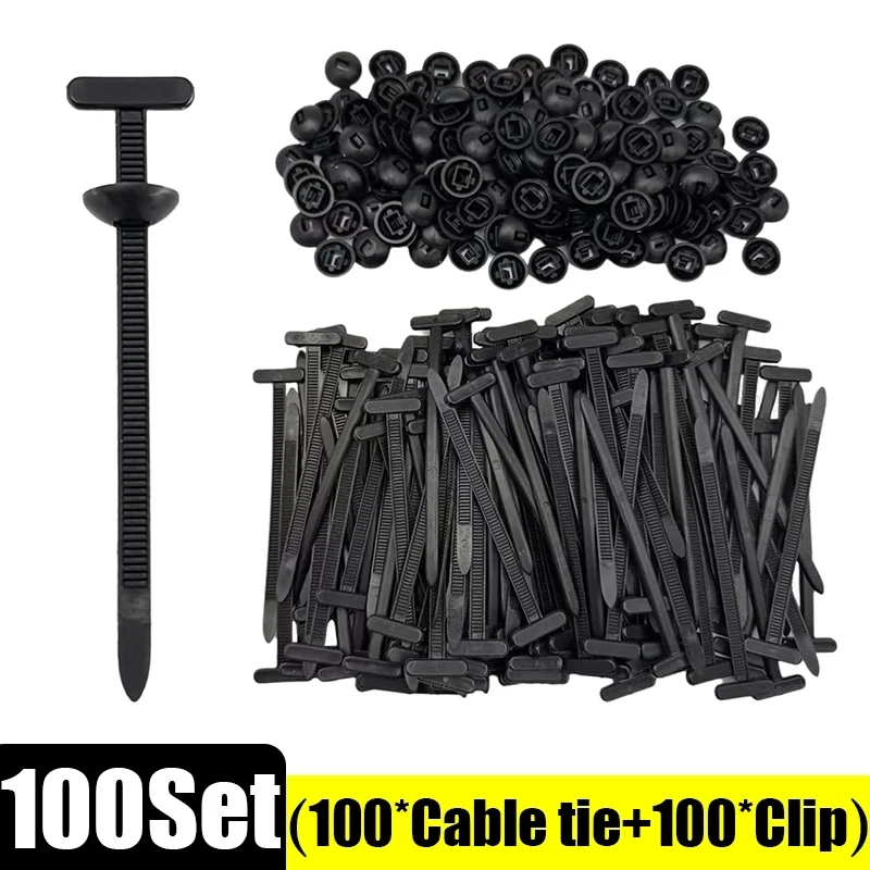 Universele Nylon Kabelbinder Gesp Auto Fastener Schroef Vervanging Clip Auto Spatbord Kofferbak Motor Guard Panel Draadbeheer Veilig