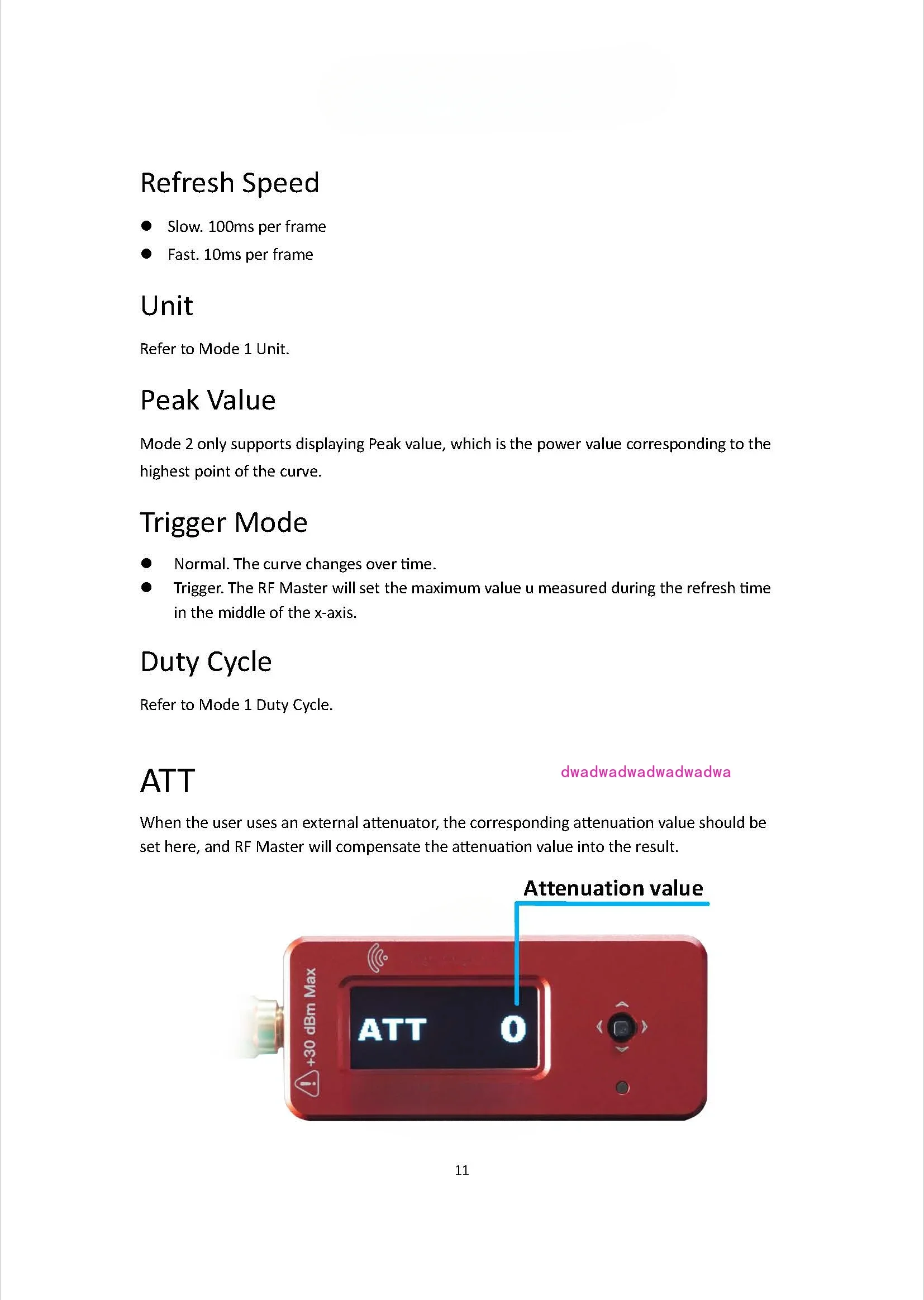 RF MASTER Portable, Wide Frequency Tester, Power Meter, Attenuator