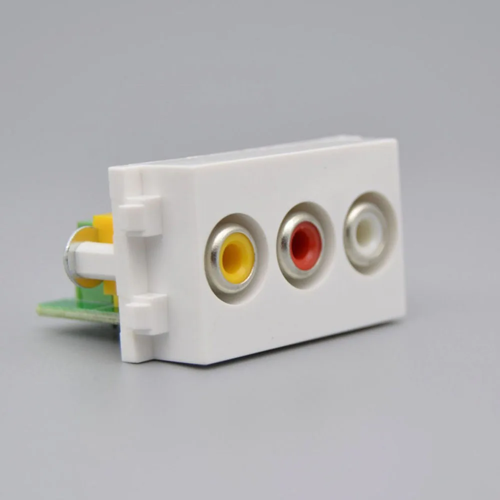 128 Type AV Audio Video Socket Module No Welding Screw Pressing Line Used for Audio and Video Signal Transmission